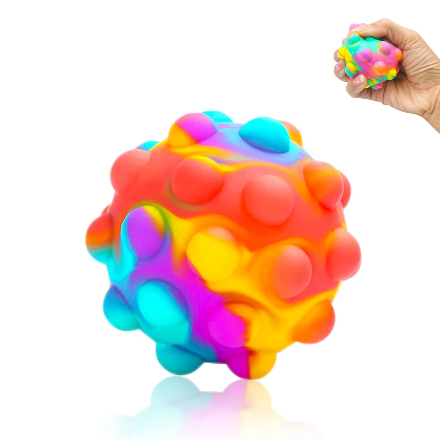 RadBizz Push Pop Bubble Fidget Ball — Sensory Toy for Autism, Stress & Anxiety (Multicolor)