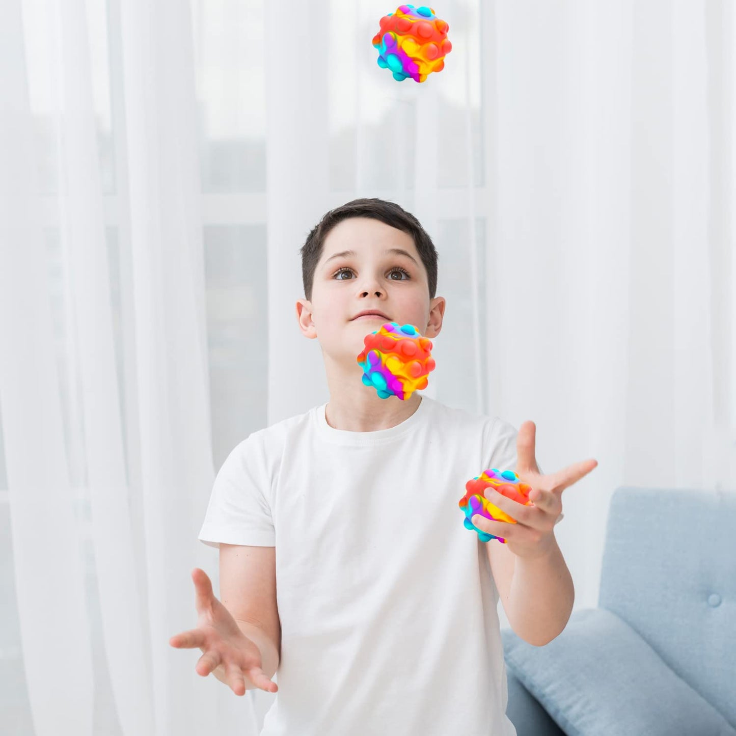 RadBizz Push Pop Bubble Fidget Ball — Sensory Toy for Autism, Stress & Anxiety (Multicolor)