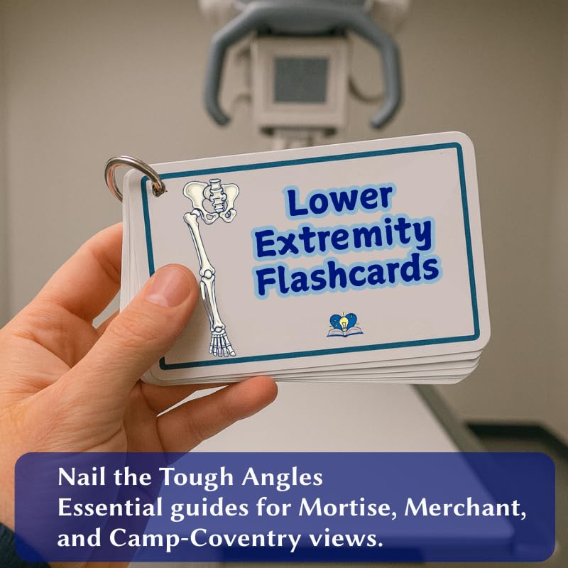 Radiology Flashcard Set: Spine, Upper & Lower | 3 Oblique Rules & 40+ Specialty Views | Rad Tech Essentials