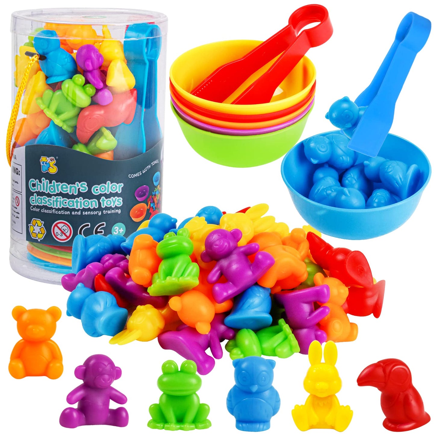 RAEQKS Counting Sorting Toys – Preschool Math & Fine Motor Activity Kit | 3+ | Montessori