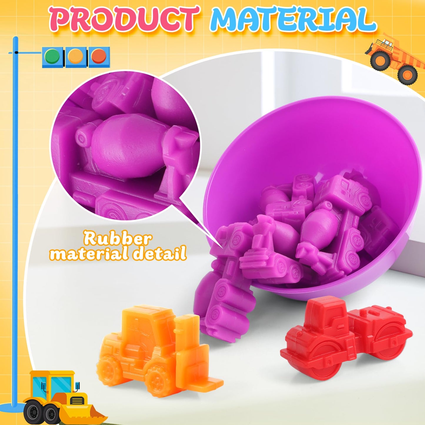 RAEQKS Counting Sorting Toys: Montessori Rainbow Sorting Bowls for Preschool Learning