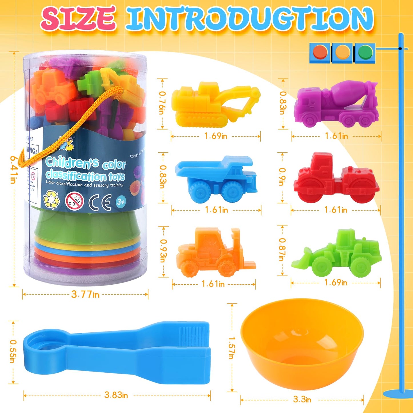 RAEQKS Counting Sorting Toys: Montessori Rainbow Sorting Bowls for Preschool Learning