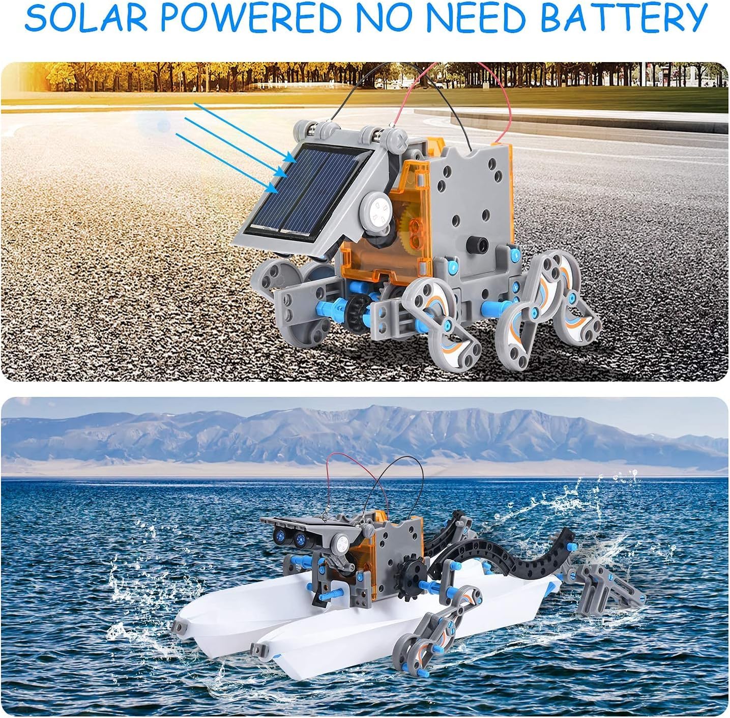 RAESOOT 12-in-1 Solar Robot Kit for Ages 8-14 | STEM Building Toy