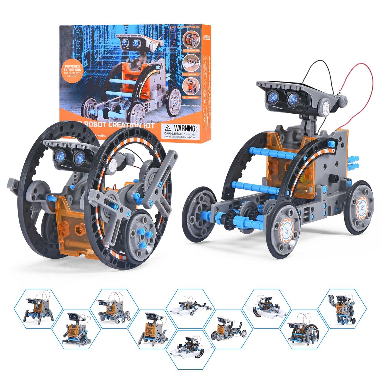 RAESOOT 12-in-1 Solar Robot Kit for Ages 8-14 | STEM Building Toy