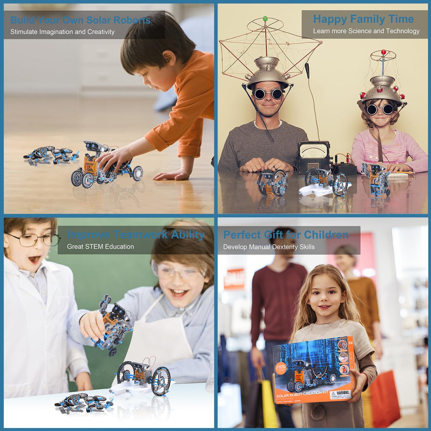 RAESOOT 12-in-1 Solar Robot Kit for Ages 8-14 | STEM Building Toy