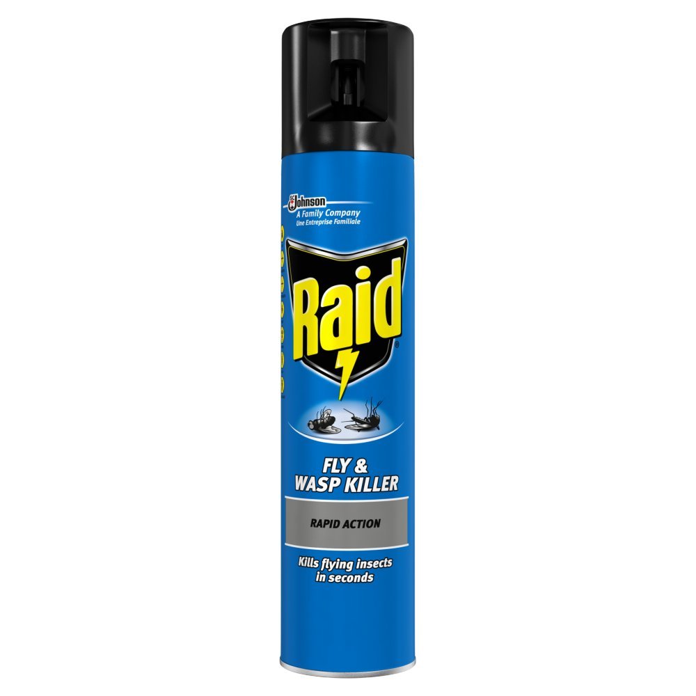 Raid Rapid Action Wasp, Mosquito & Fly Killer Aerosol Spray 300ml