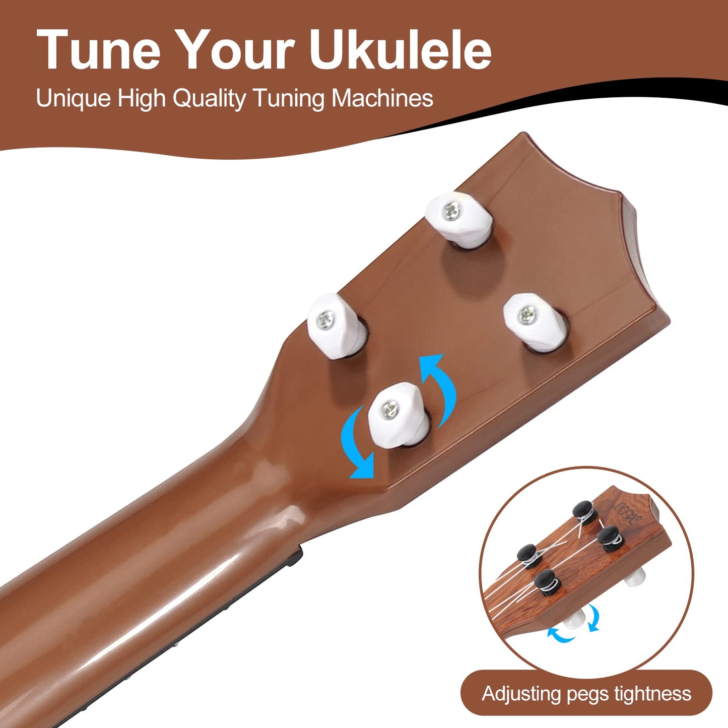 Raimy 17in Kids Ukulele Guitar — 4-String Mini for Beginners