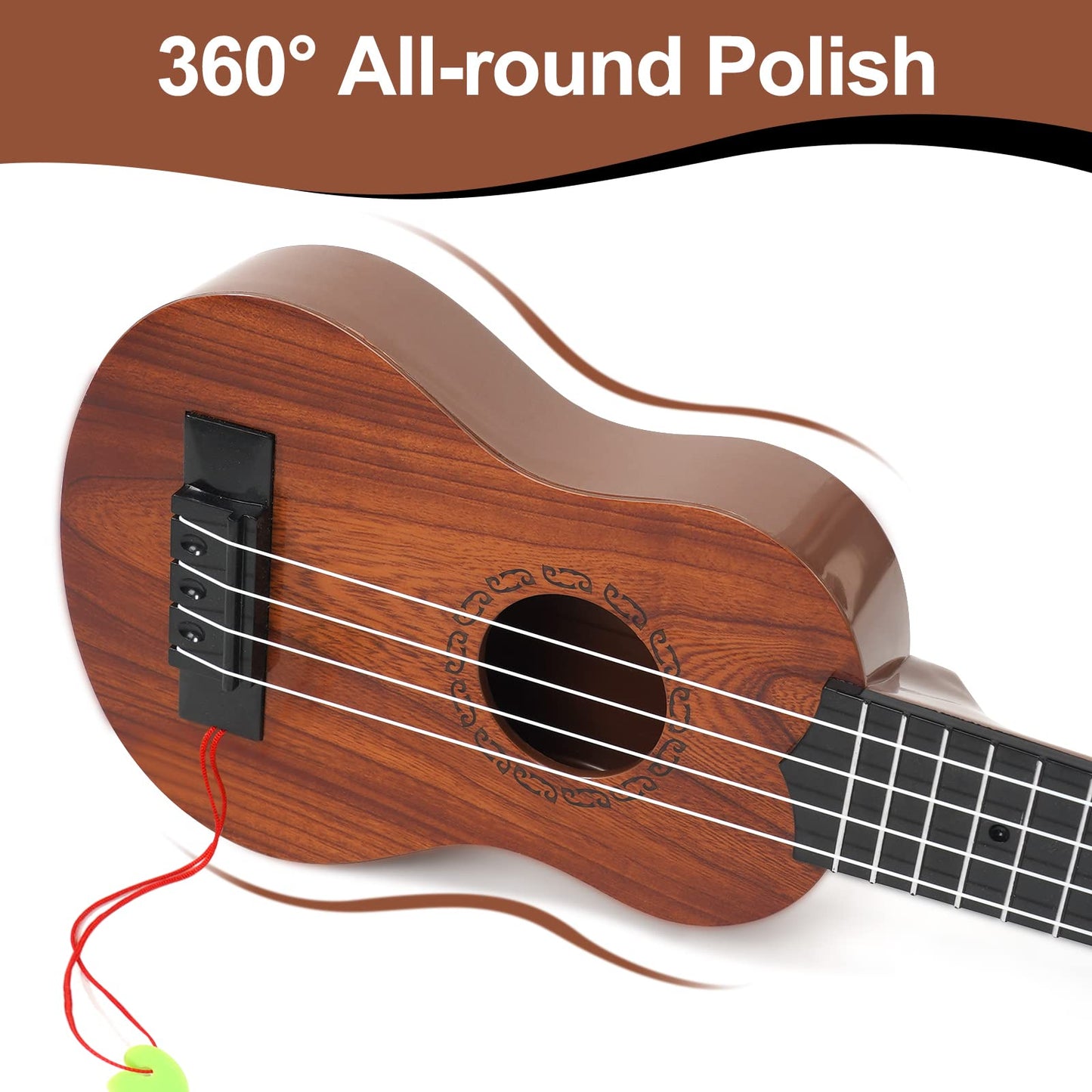 Raimy 17in Kids Ukulele Guitar — 4-String Mini for Beginners