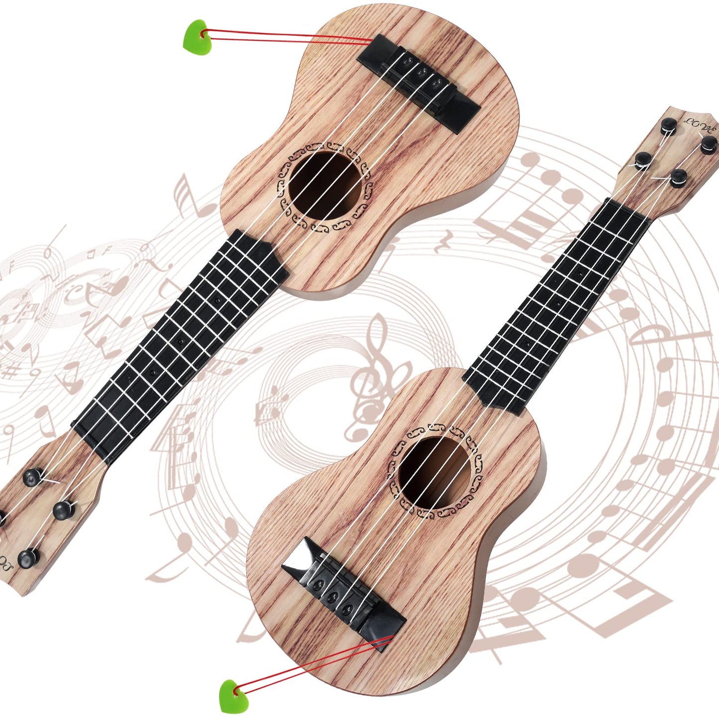 Raimy 17in Kids Ukulele Guitar – 4-String Mini Instrument for Beginners (Koa Color)