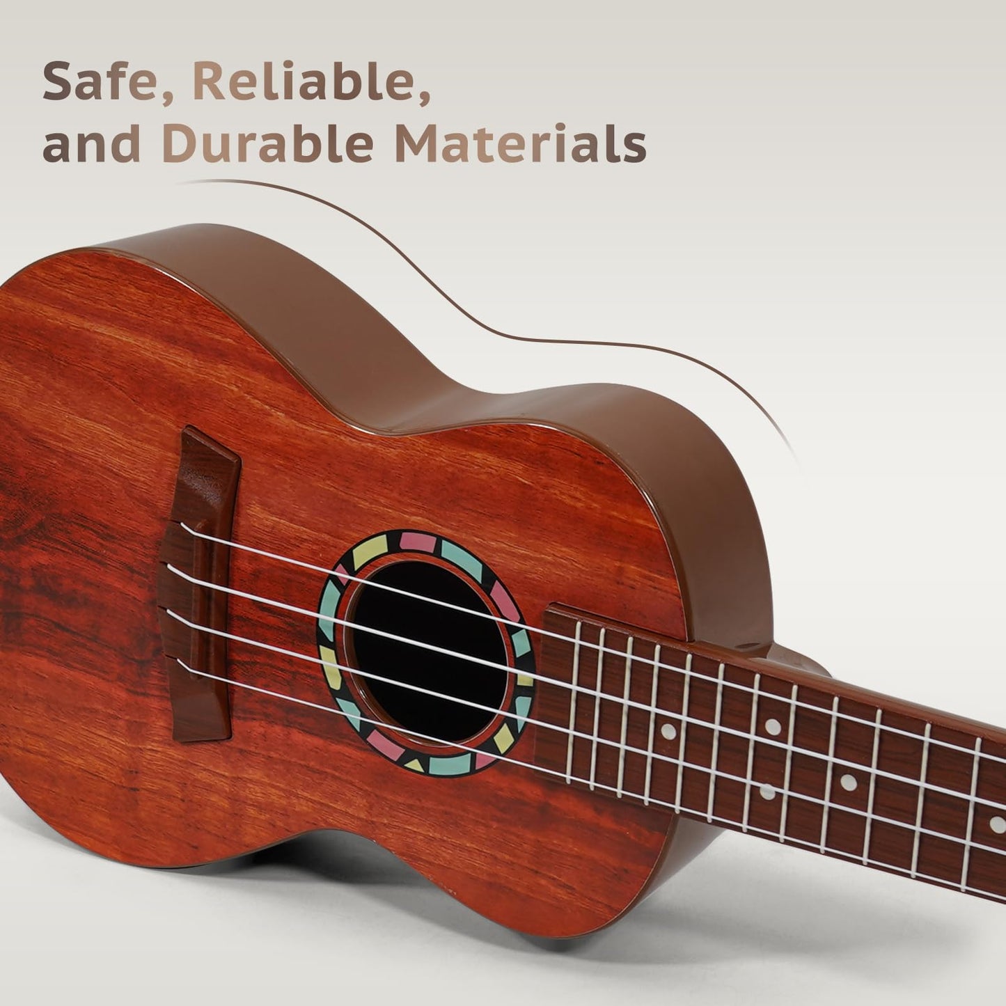 Raimy Kids Guitar Ukulele 21in – Beginner Instrument for Ages 3-7 with Authentic Tone