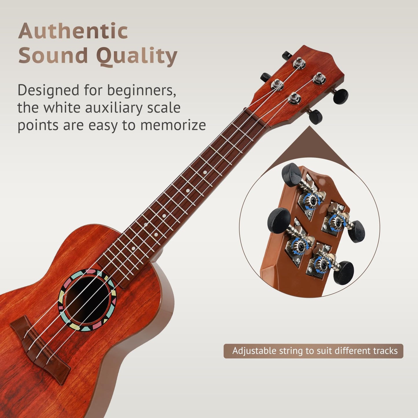 Raimy Kids Guitar Ukulele 21in – Beginner Instrument for Ages 3-7 with Authentic Tone