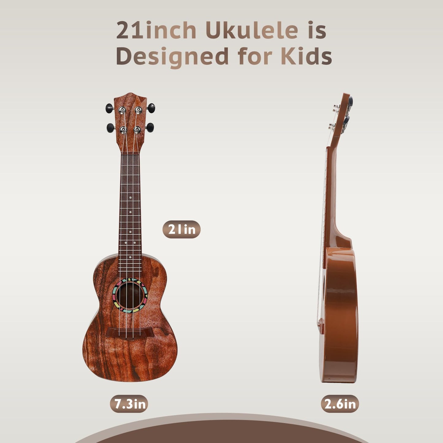 Raimy Kids Guitar Ukulele 21inch — Safe, Durable, Authentic Sound