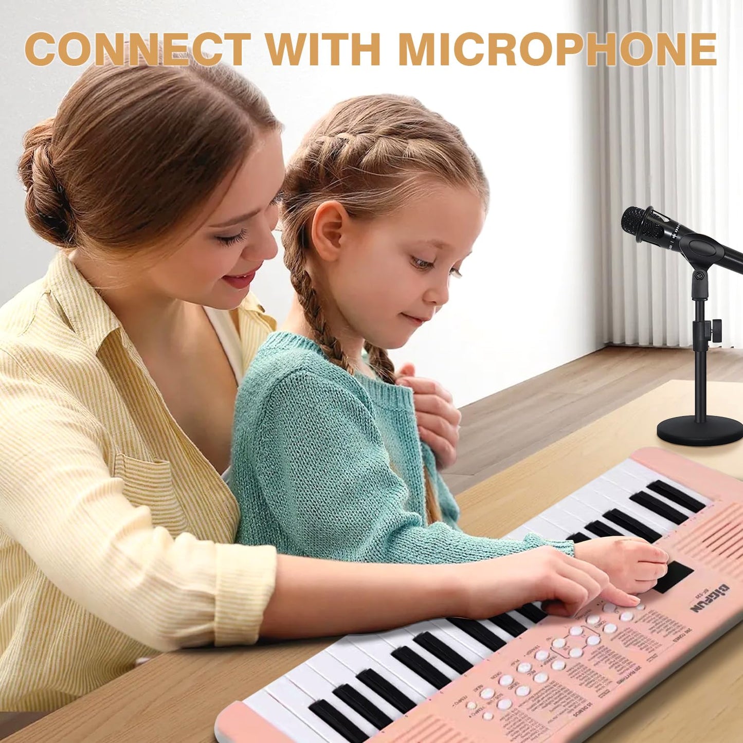 Raimy Kids Keyboard Piano – 37 Keys, Dual Speakers, Mic & LED Learning Screen