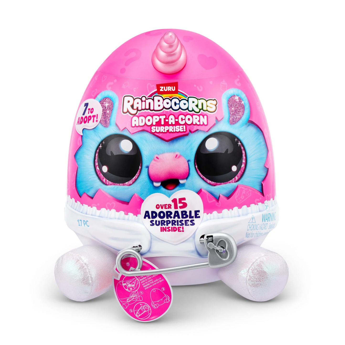 Rainbocorns Adopt-A-Corn Surprise (Bunny) – 15+ Surprises, Collectible Plush Eggs for Kids 3+