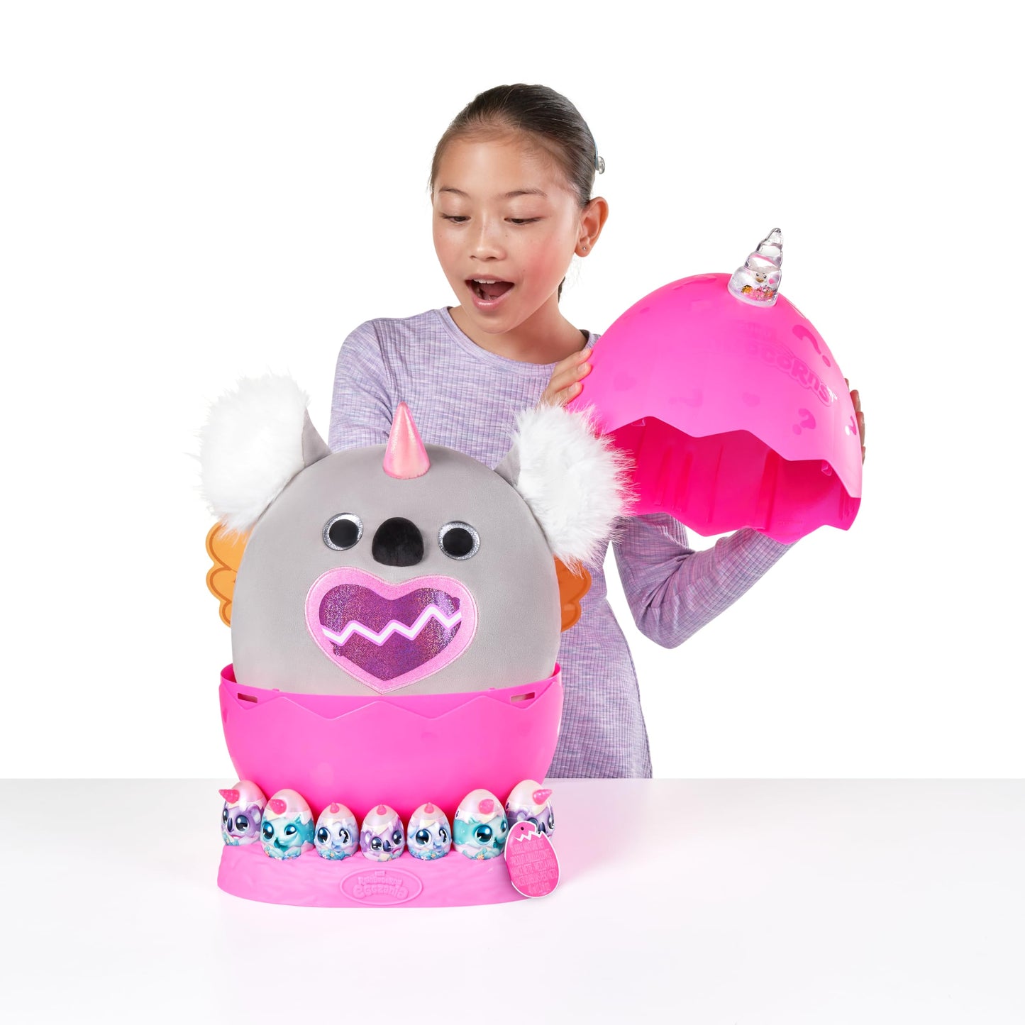 Rainbocorns Eggzania Fairy Mania (Rhino) – Plush Toy with 50+ Surprises, Wearable Fairy Accessories