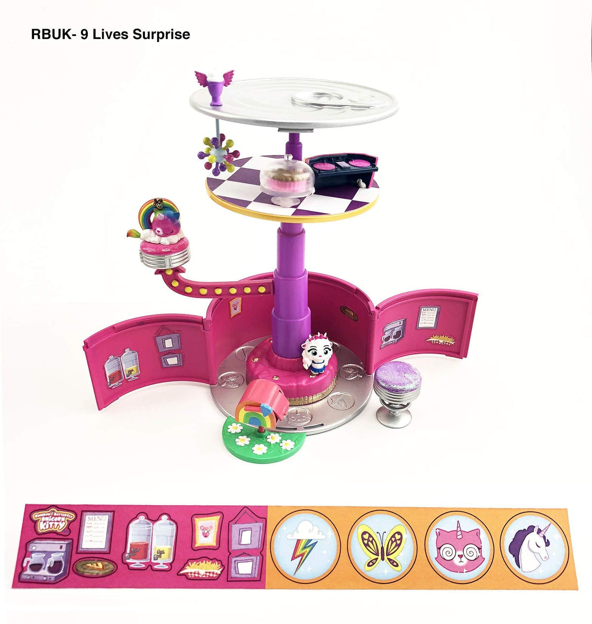 Rainbow Butterfly Unicorn Kitty 9 Lives Surprise – Styles May Vary Mini Playset Unboxing