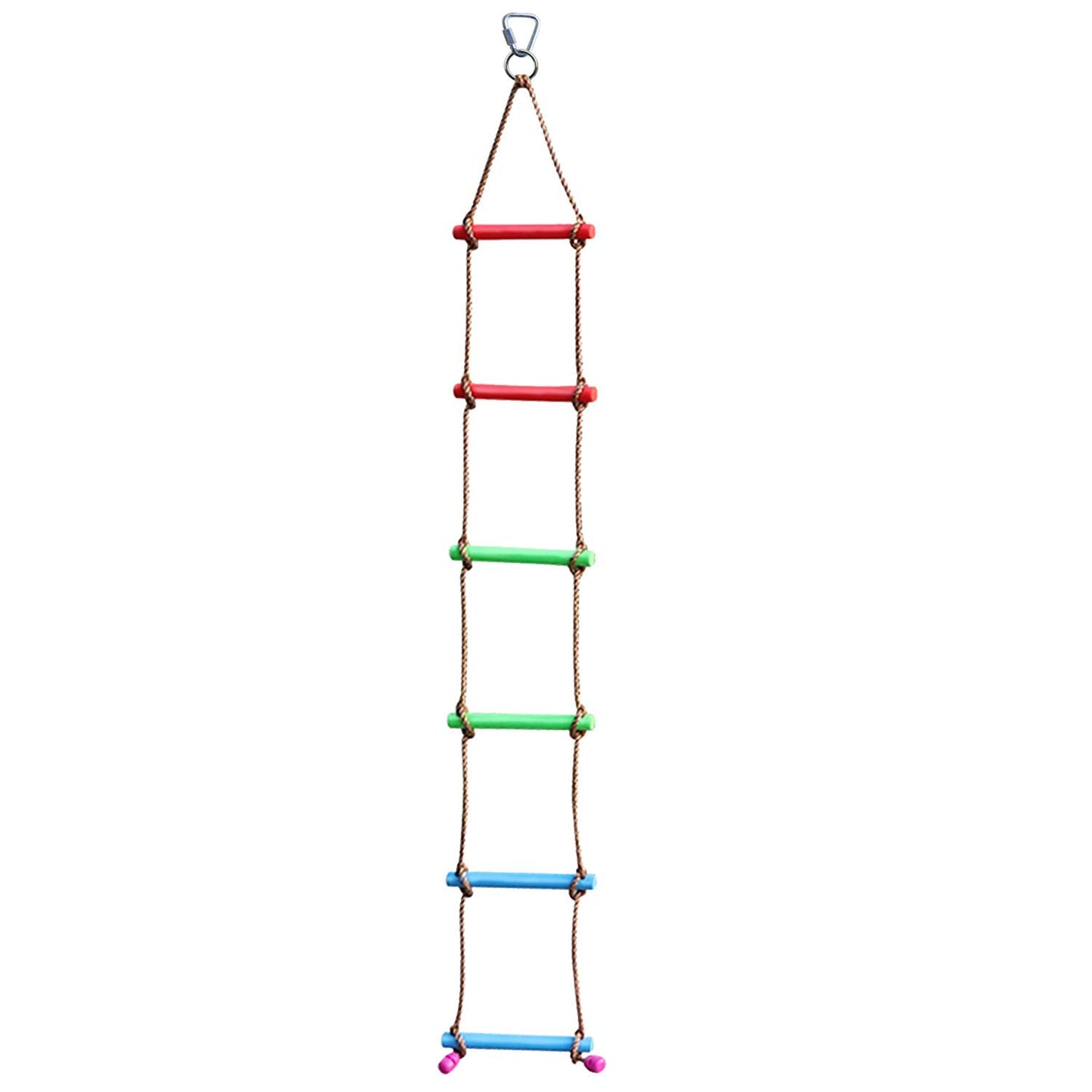Rainbow Craft 6.6FT Climbing Rope Ninja Ladder for Kids – Ninja Warrior Obstacle Course Accessory