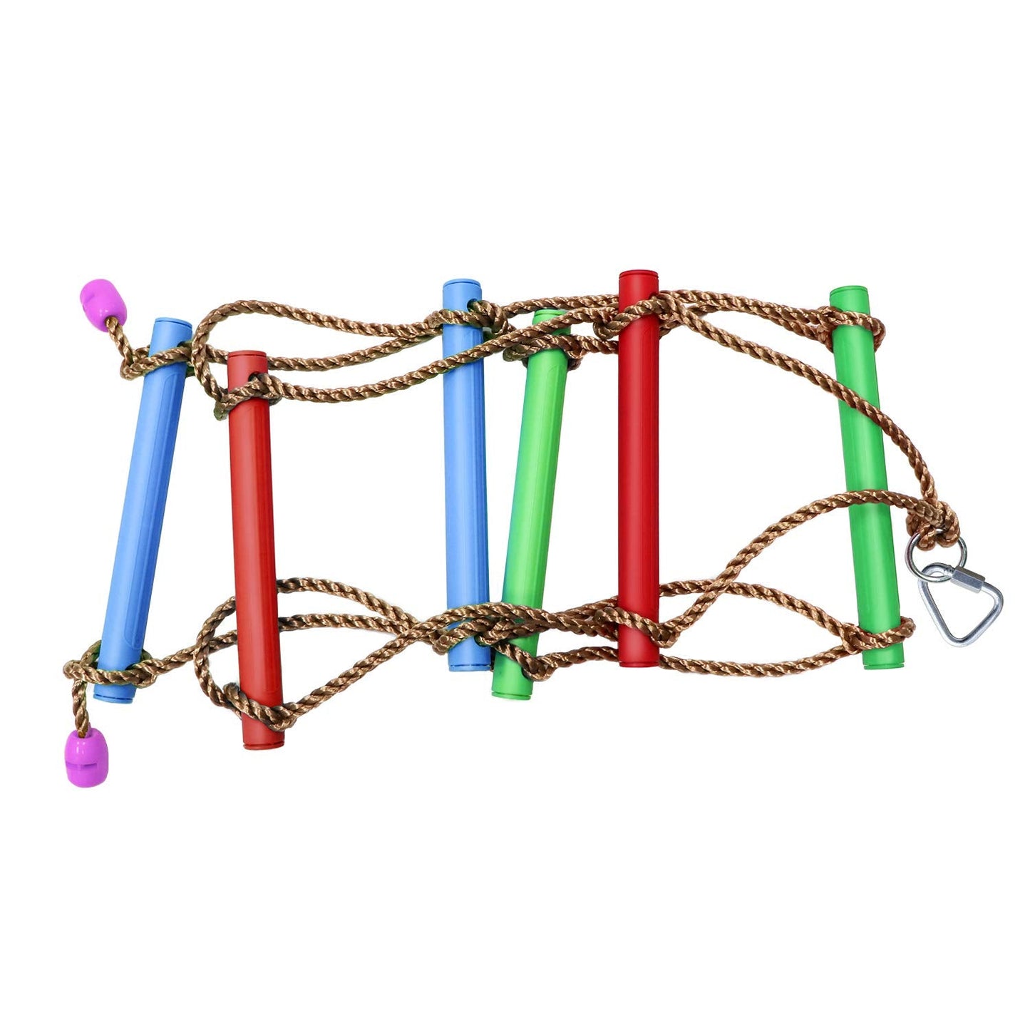 Rainbow Craft 6.6FT Climbing Rope Ninja Ladder for Kids – Ninja Warrior Obstacle Course Accessory