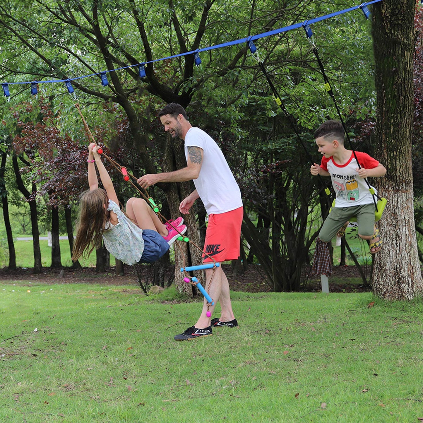 Rainbow Craft 6.6FT Climbing Rope Ninja Ladder for Kids – Ninja Warrior Obstacle Course Accessory