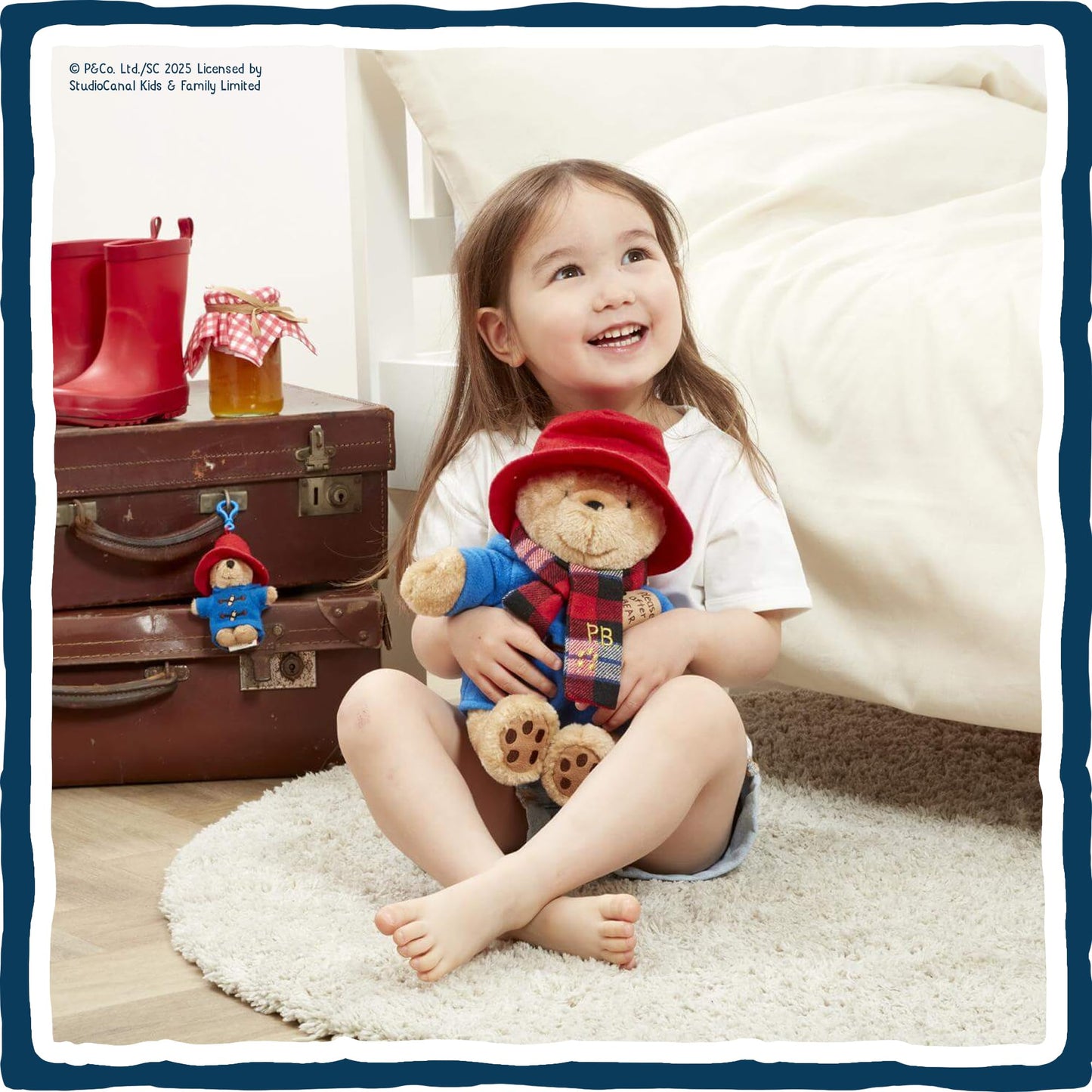 Rainbow Designs Paddington Bear 60th Anniversary Plush with Scarf – Classic Collectible