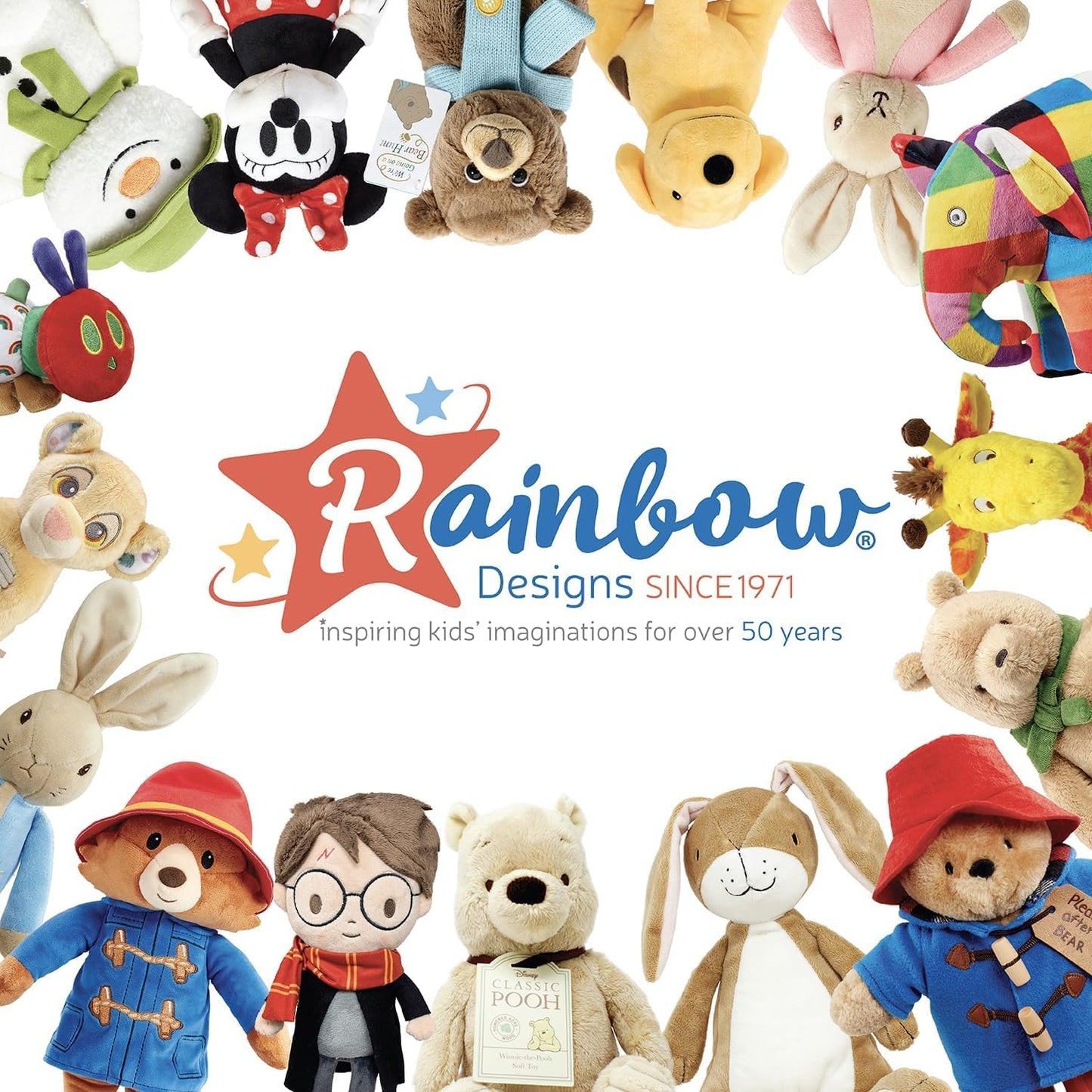 Rainbow Designs Paddington Bear 60th Anniversary Plush with Scarf – Classic Collectible
