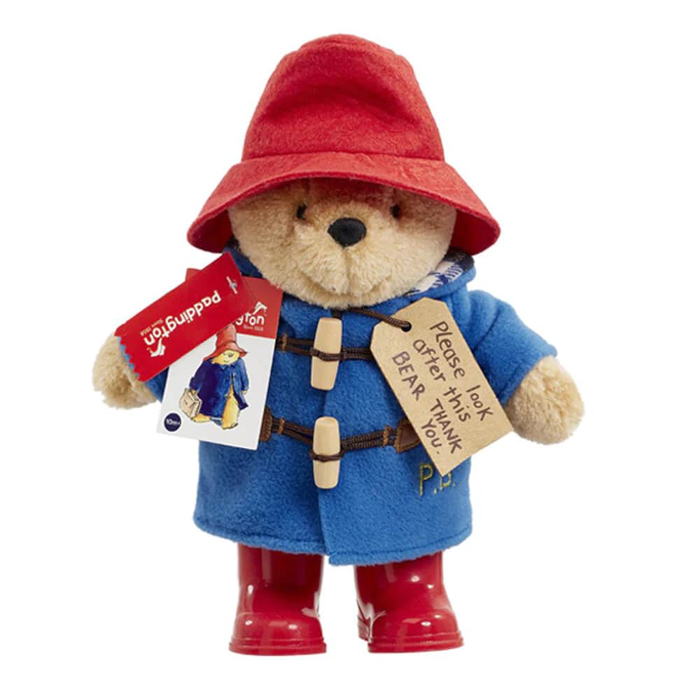 Rainbow Designs Classic Paddington Bear with Boots – 25cm Standing Plush with Duffle Coat & Red Boots