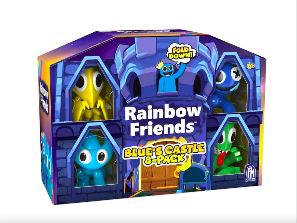 Rainbow Friends Blues Castle 8-Pack Mini Figures – 2.5-Inch Collectibles