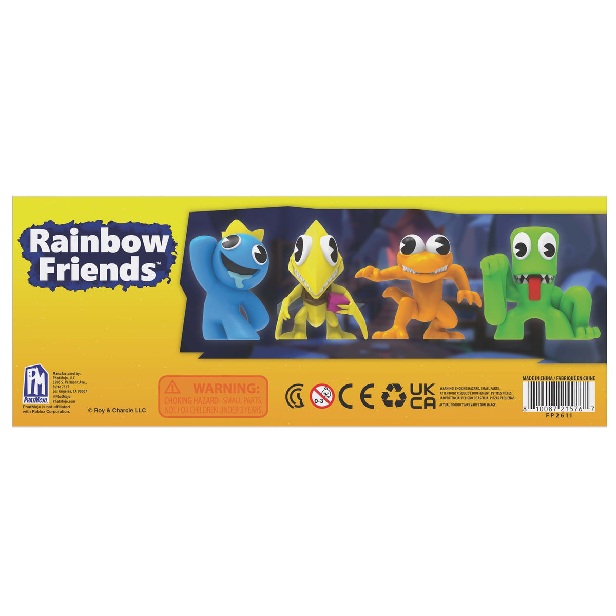 Rainbow Friends Neon Minifigure 4-Pack (Series 2) - 2.5-Inch Collectible Figures