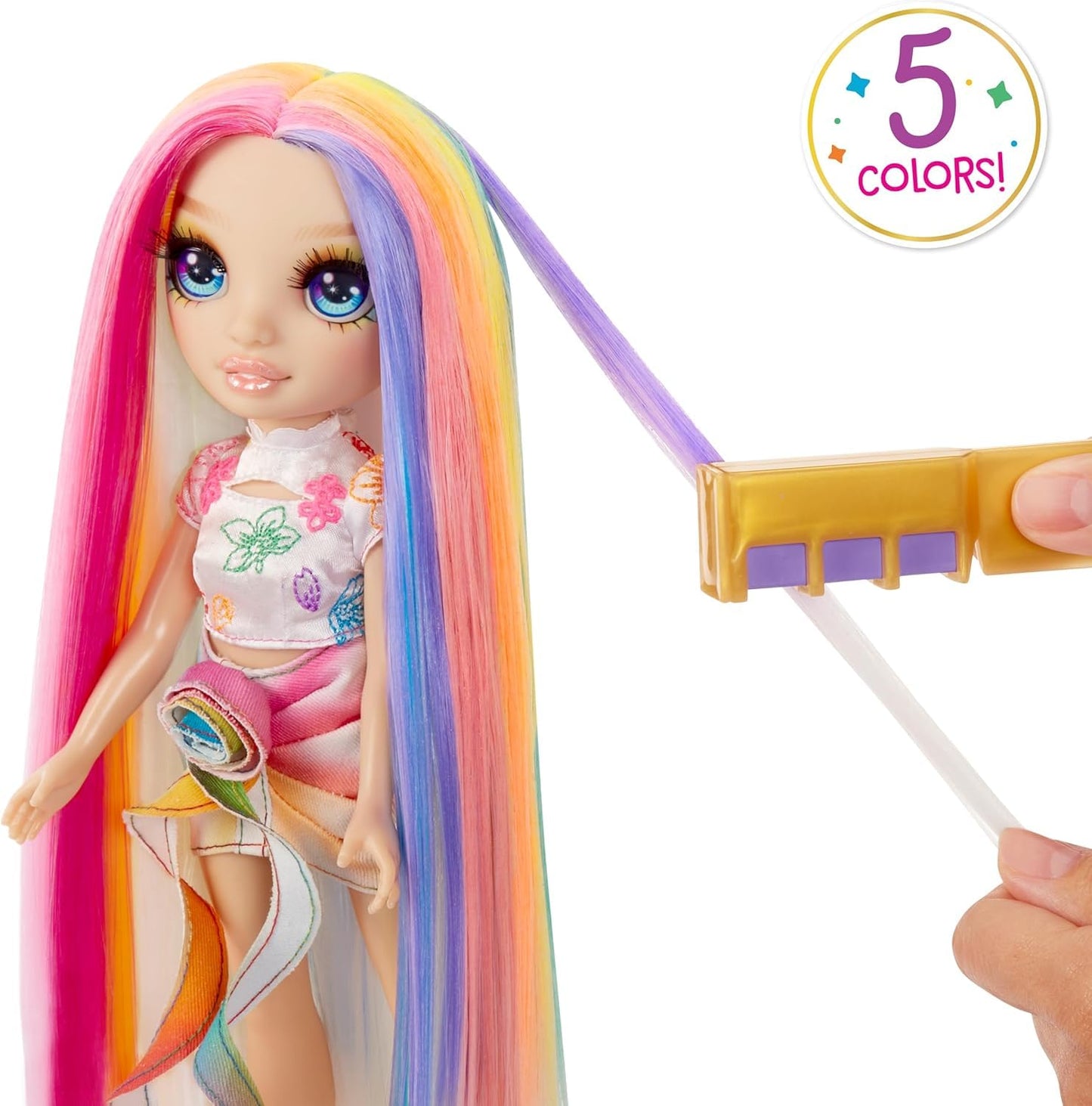 Rainbow High Hair Chalk & Style Amaya – 11” Doll | Washable Rainbow Hair Chalk Kit