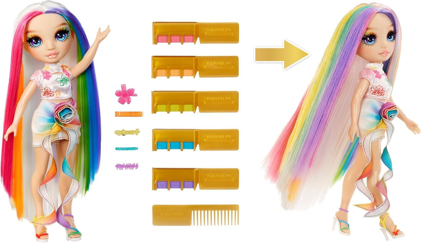 Rainbow High Hair Chalk & Style Amaya – 11” Doll | Washable Rainbow Hair Chalk Kit