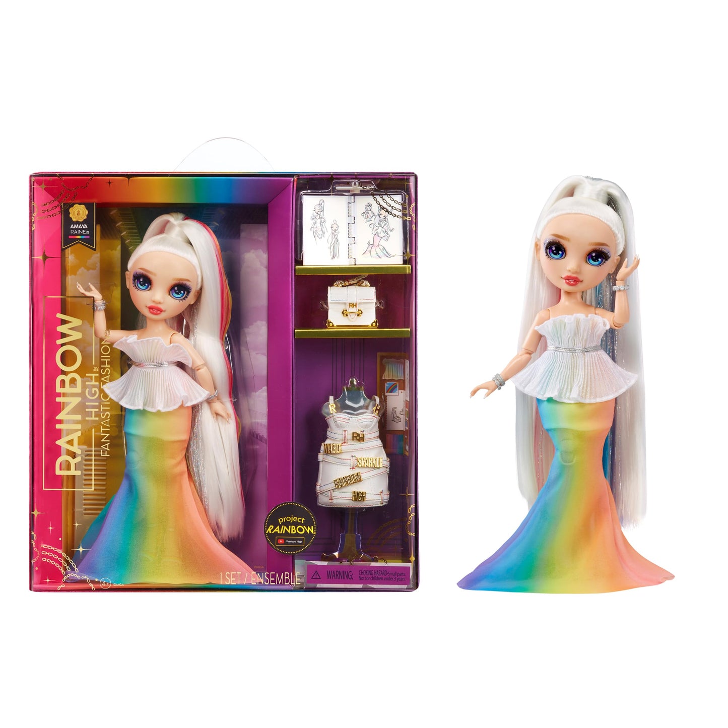 Rainbow High Fantastic Fashion Amaya Raine – 11 Inch Fashion Doll & Playset