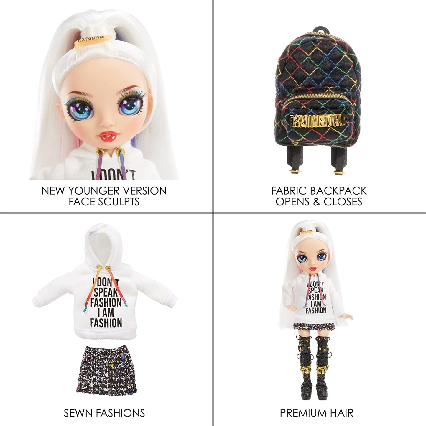 Rainbow High Jr High Series 2 Amaya Raine – 9-Inch Poseable Doll with Backpack