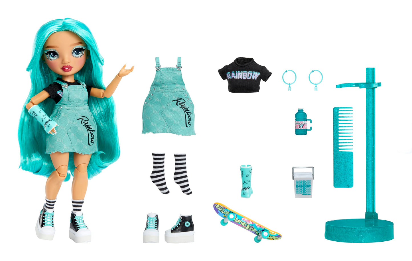 Rainbow High Blu: Blue Fashion Doll with Cast & 10+ Accessories | Gift for Kids 4–12 & Collectors