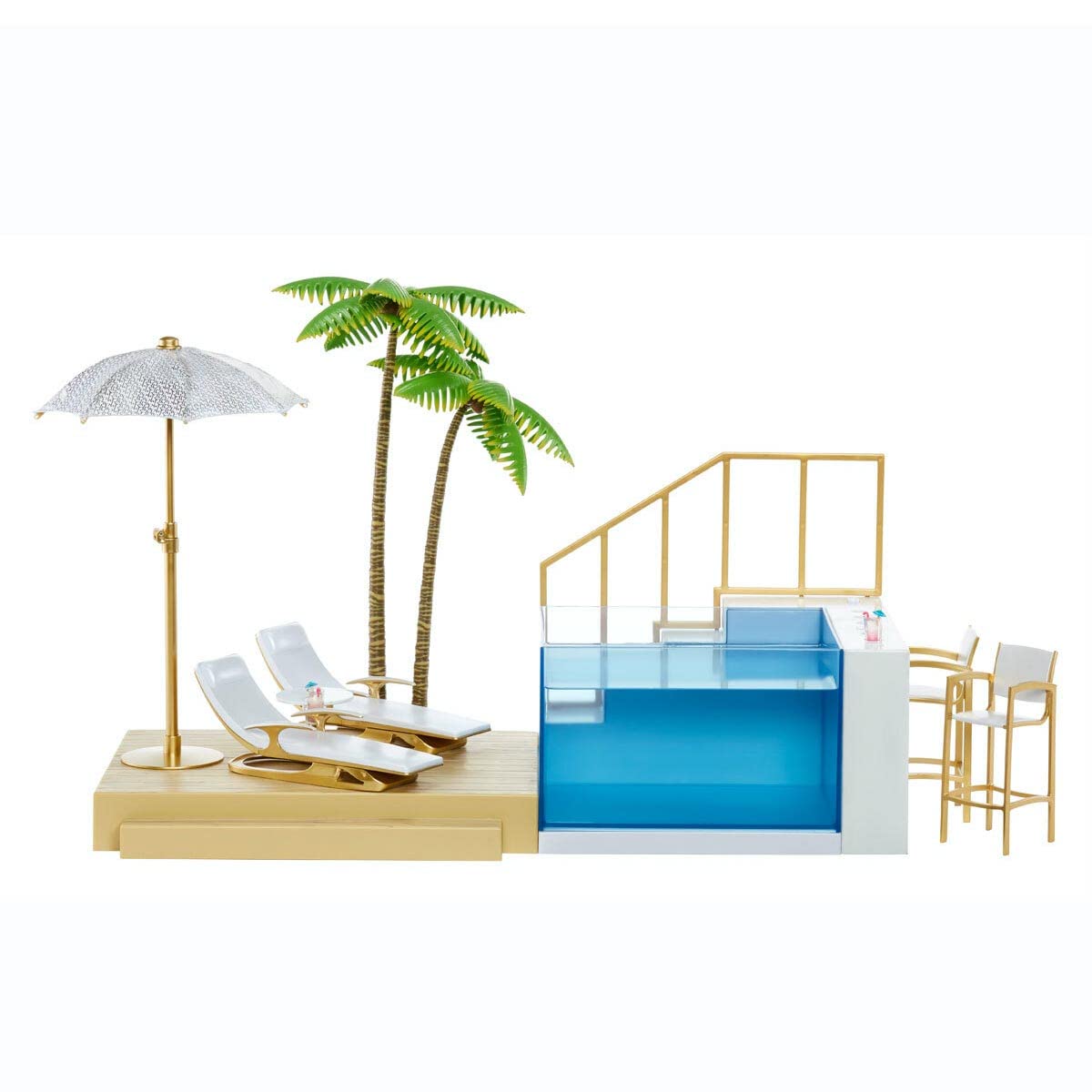 Rainbow High Color Change Pool Playset: 7-in-1 LED Pool & Adjustable Umbrella