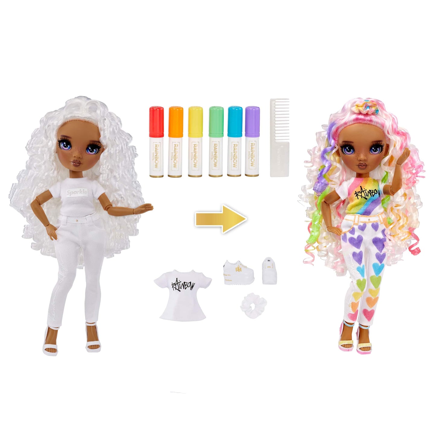 Rainbow High Color & Create Doll – DIY Fashion with Washable Markers (4–12+)