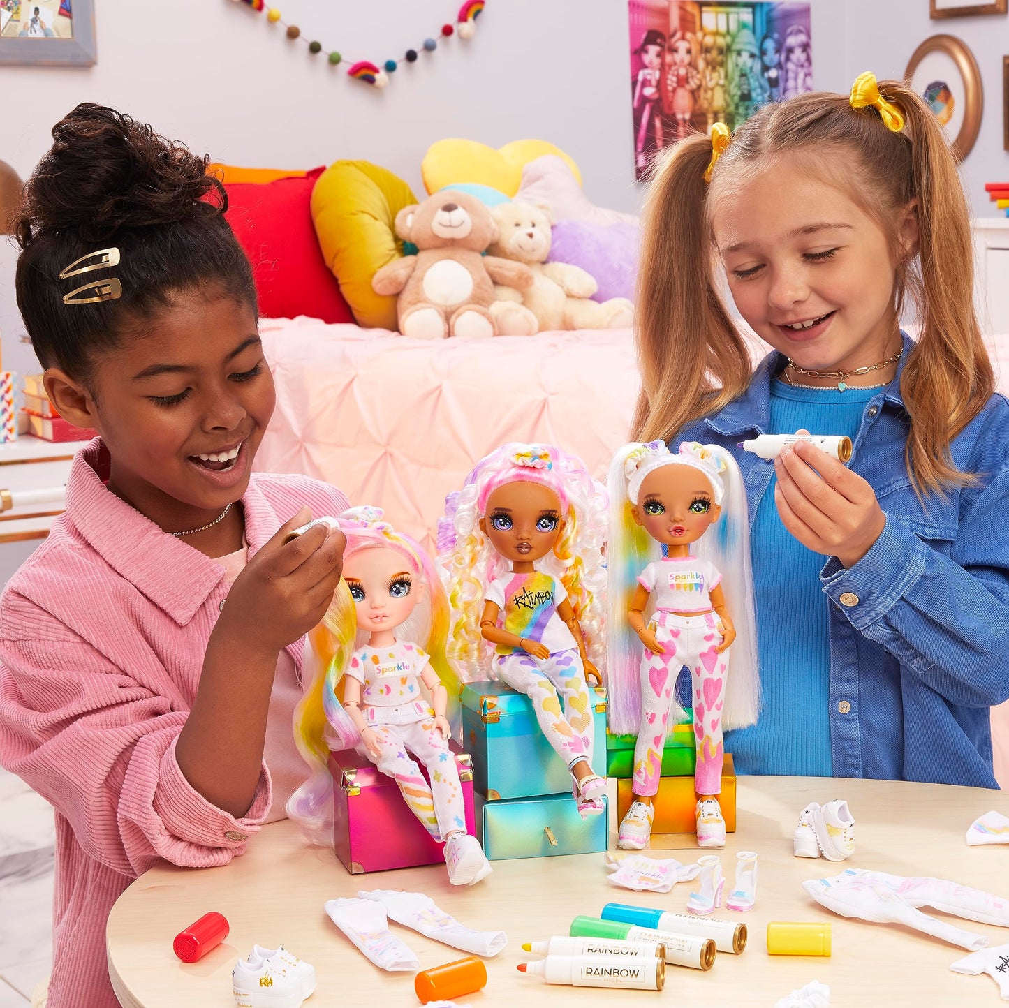 Rainbow High Color & Create Doll – DIY Fashion with Washable Markers (4–12+)