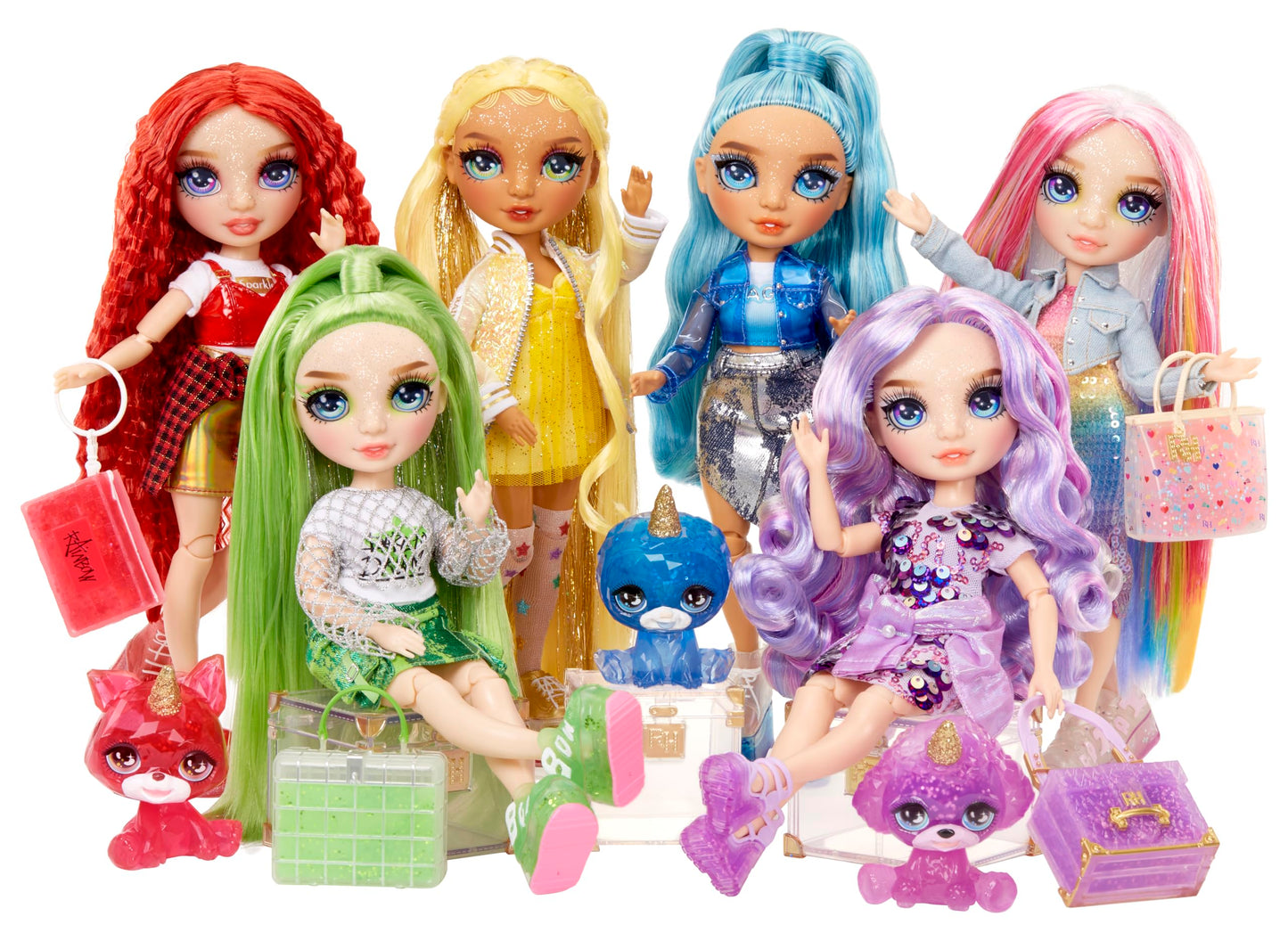 Rainbow High Sunny: Yellow Shimmer Doll with Slime Kit & Magical Pet | 11-Inch Posable Fashion Doll