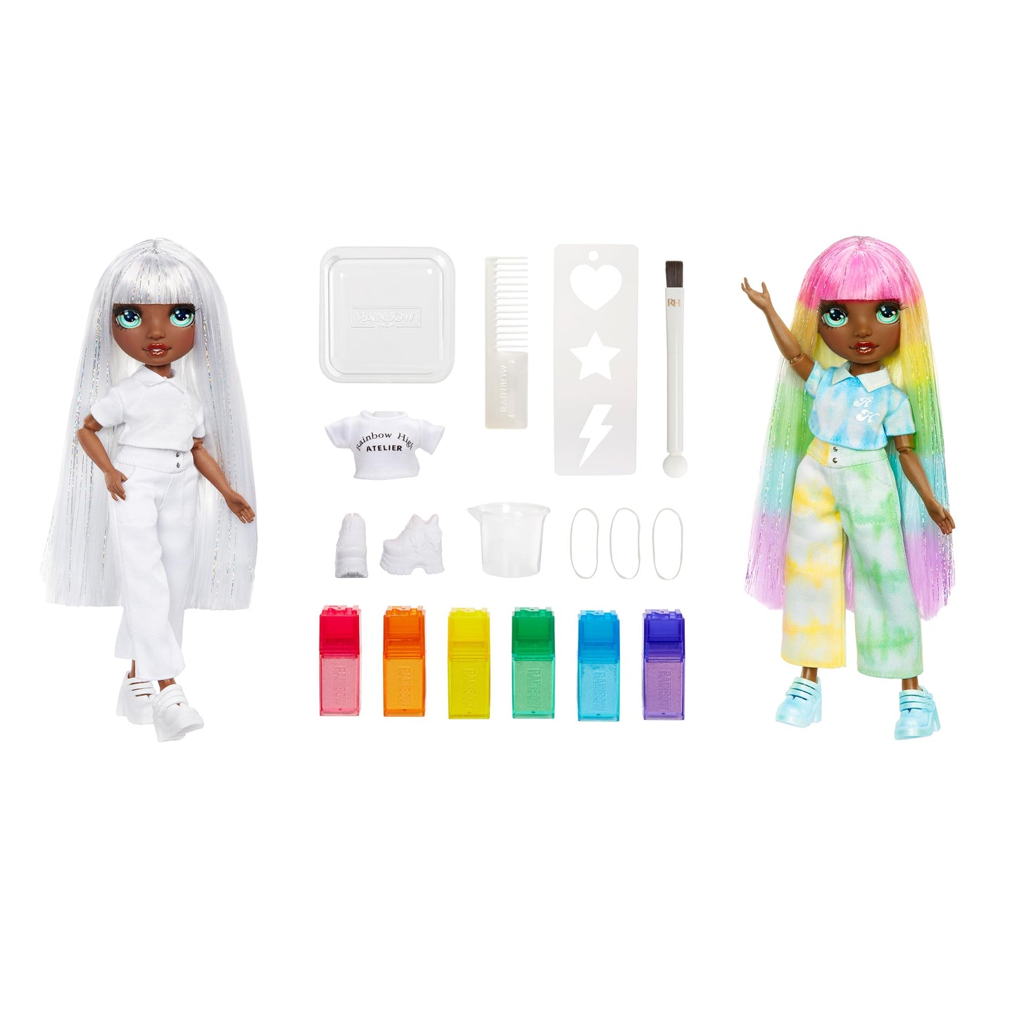 Rainbow High Watercolor & Create Fashion DIY Doll — Washable Watercolors + Tie-Dye Kit