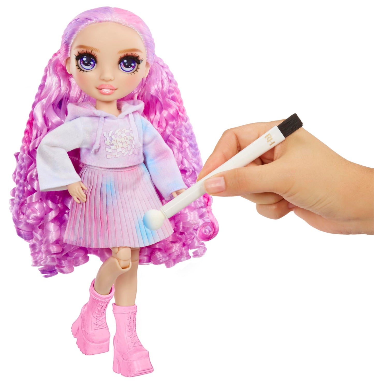 Rainbow High Watercolor & Create Fashion DIY Doll – Washable Watercolors & Tie-Dye Kit