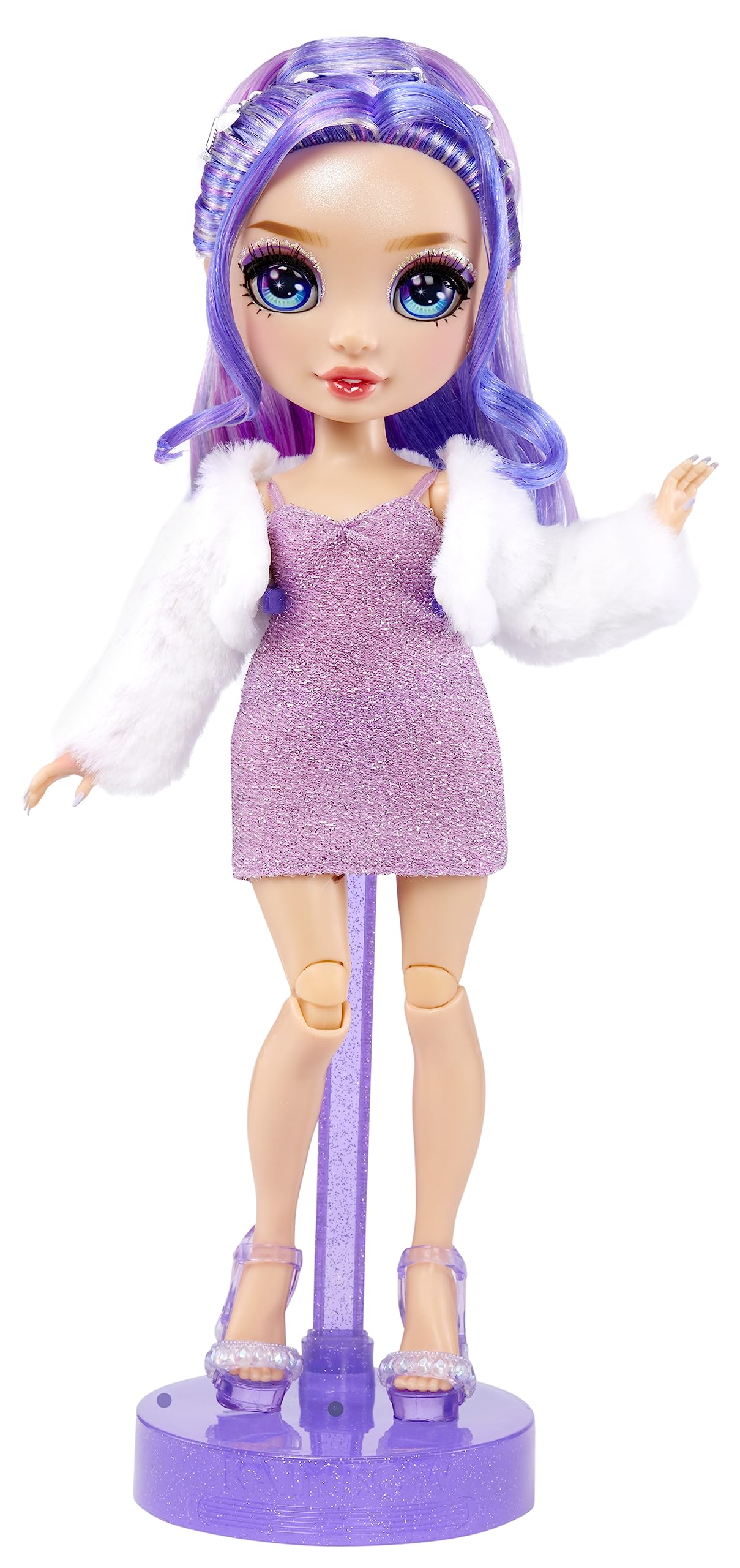 Rainbow High Fantastic Fashion Violet Willow – 11-inch Purple Doll with 2 Outfits & Accessories