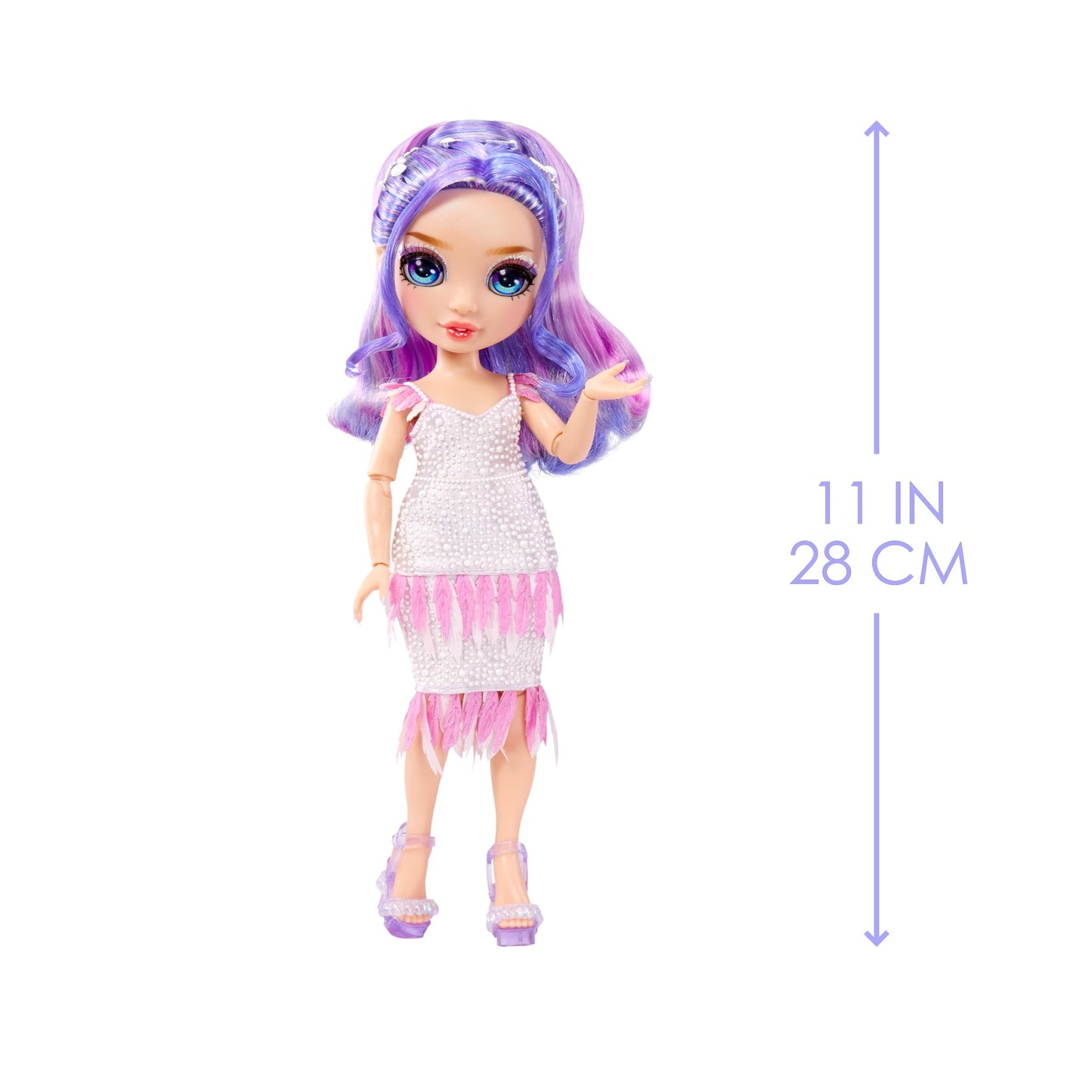 Rainbow High Fantastic Fashion Violet Willow – 11-inch Purple Doll with 2 Outfits & Accessories