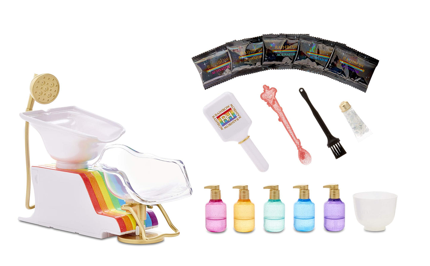 Rainbow High Salon Playset with Rainbow Hair Color Foam for Kids & Dolls – Doll Not Included