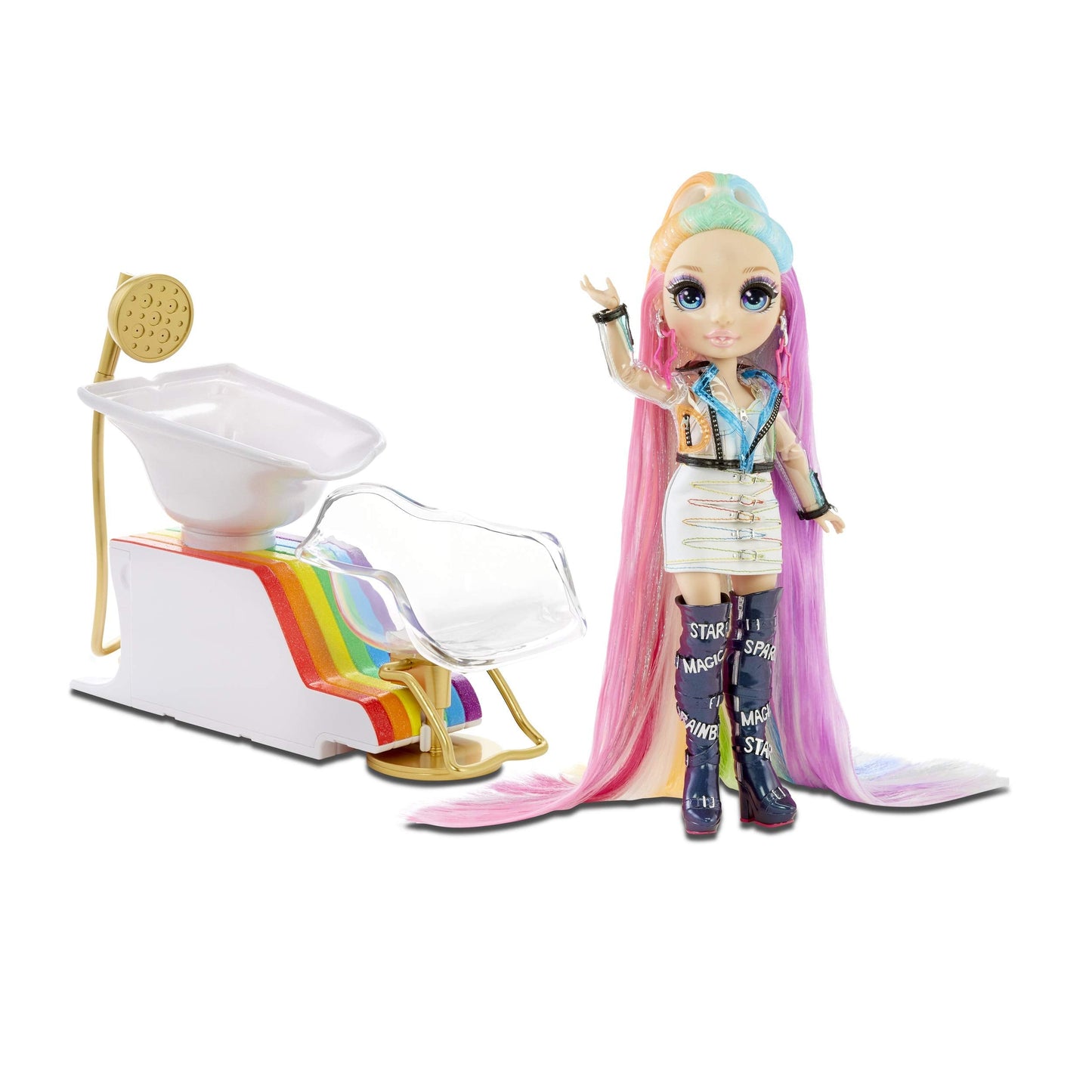 Rainbow High Salon Playset with Rainbow Hair Color Foam for Kids & Dolls – Doll Not Included