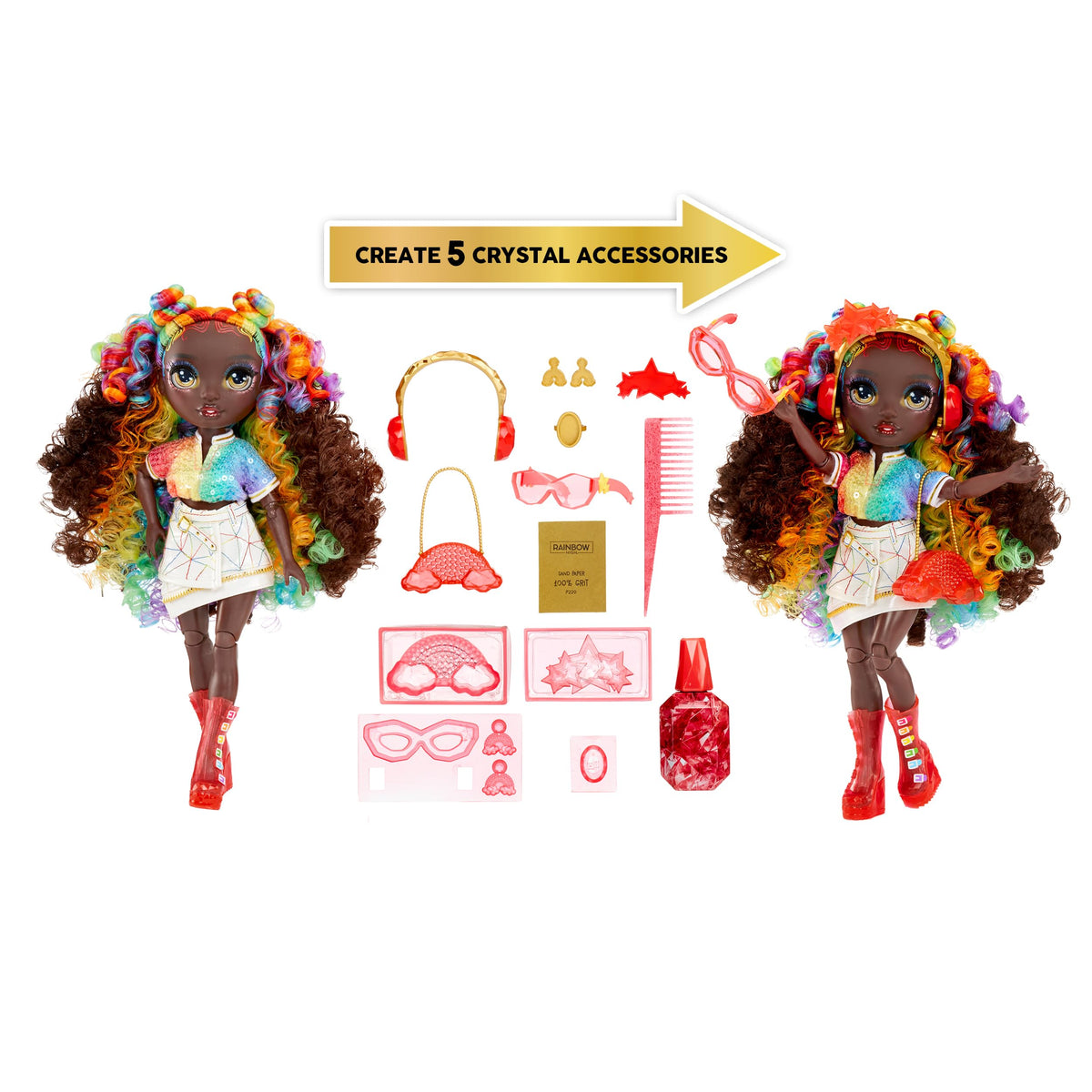 Rainbow High Iris Creative Crystals Kit – 11-inch Doll with DIY Accessories