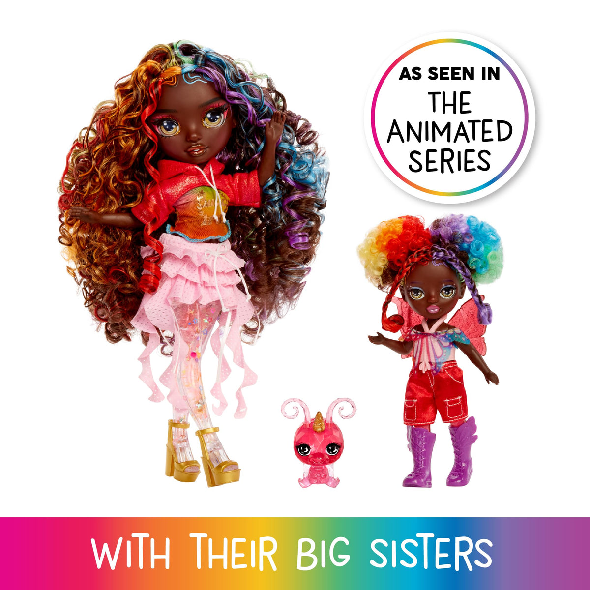 Rainbow High Littles Astrid – 5.5-Inch Rainbow Fantasy Fairy Doll + Interchangeable Wings & Pet