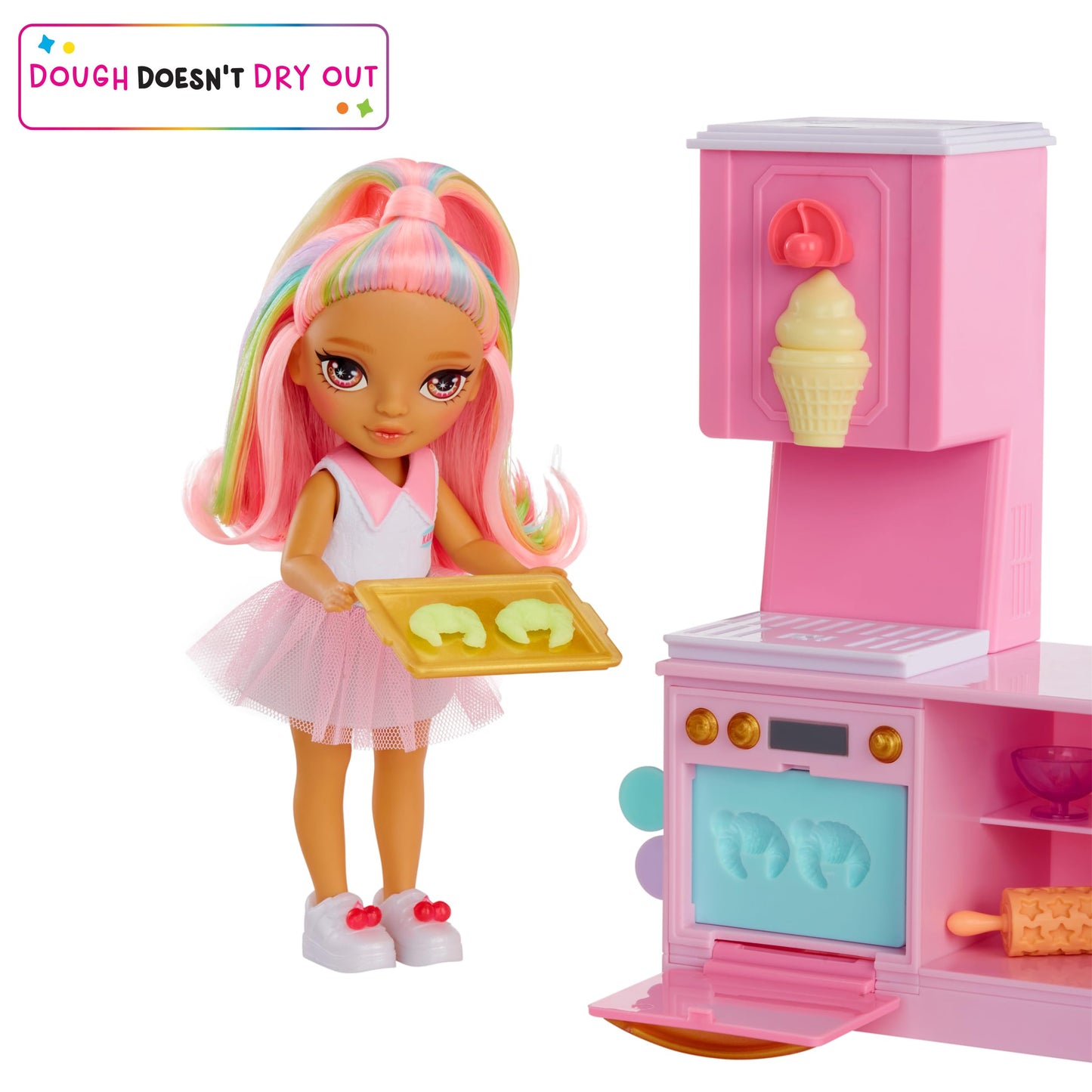 Rainbow High Littles Dessert Shop Playset + Kandy Doll | Ice Cream & Sweets Kit
