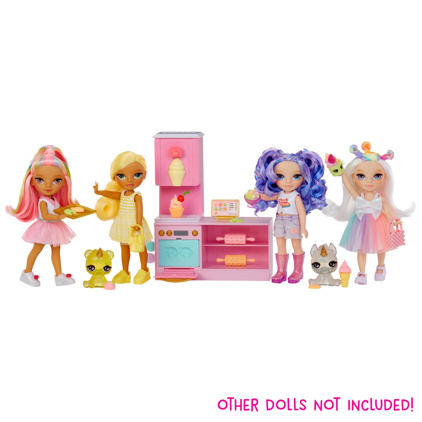 Rainbow High Littles Dessert Shop Playset + Kandy Doll | Ice Cream & Sweets Kit