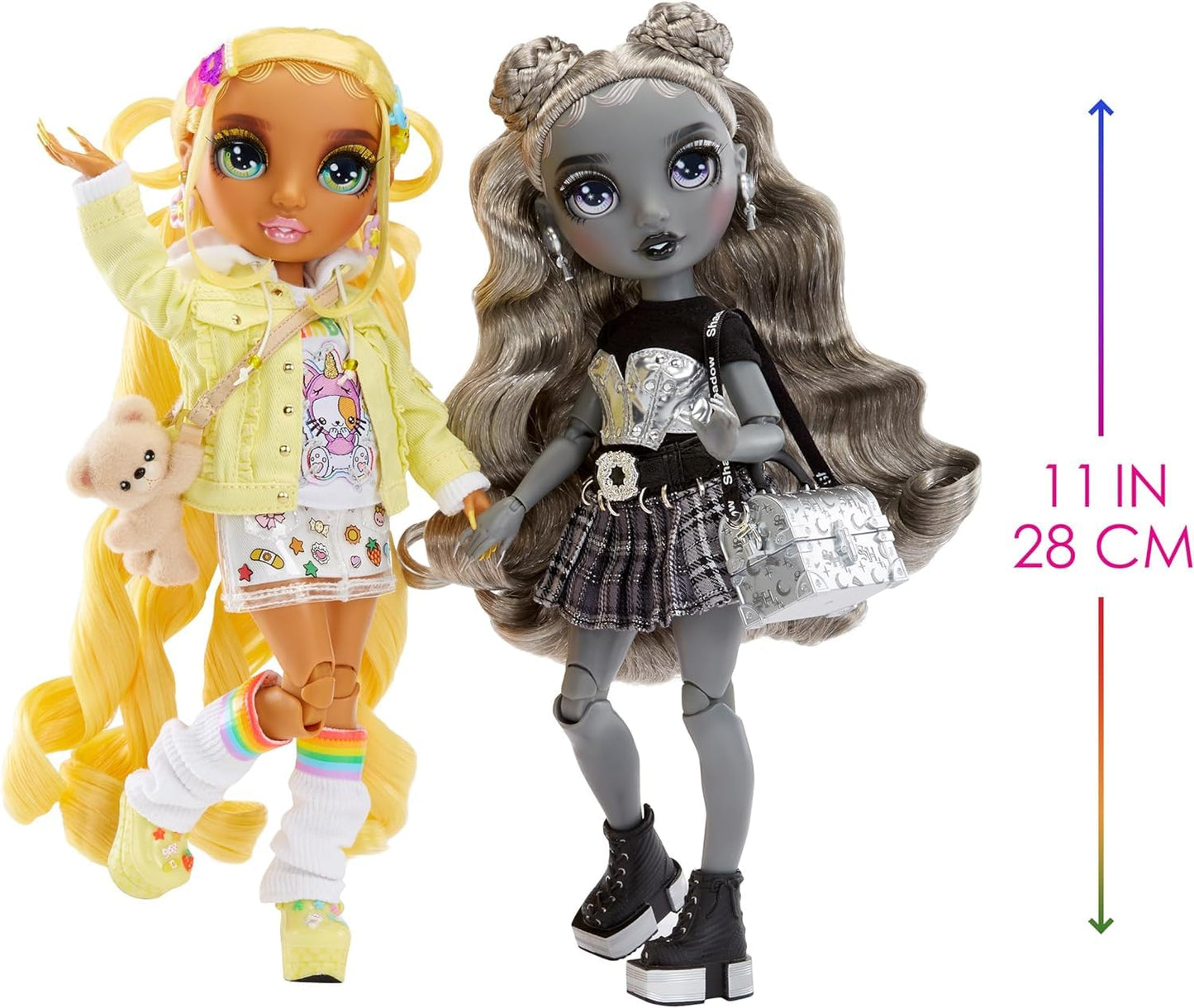 Rainbow High Madison Twins 2-Pack with Mix & Match Outfits – Yellow & Grey