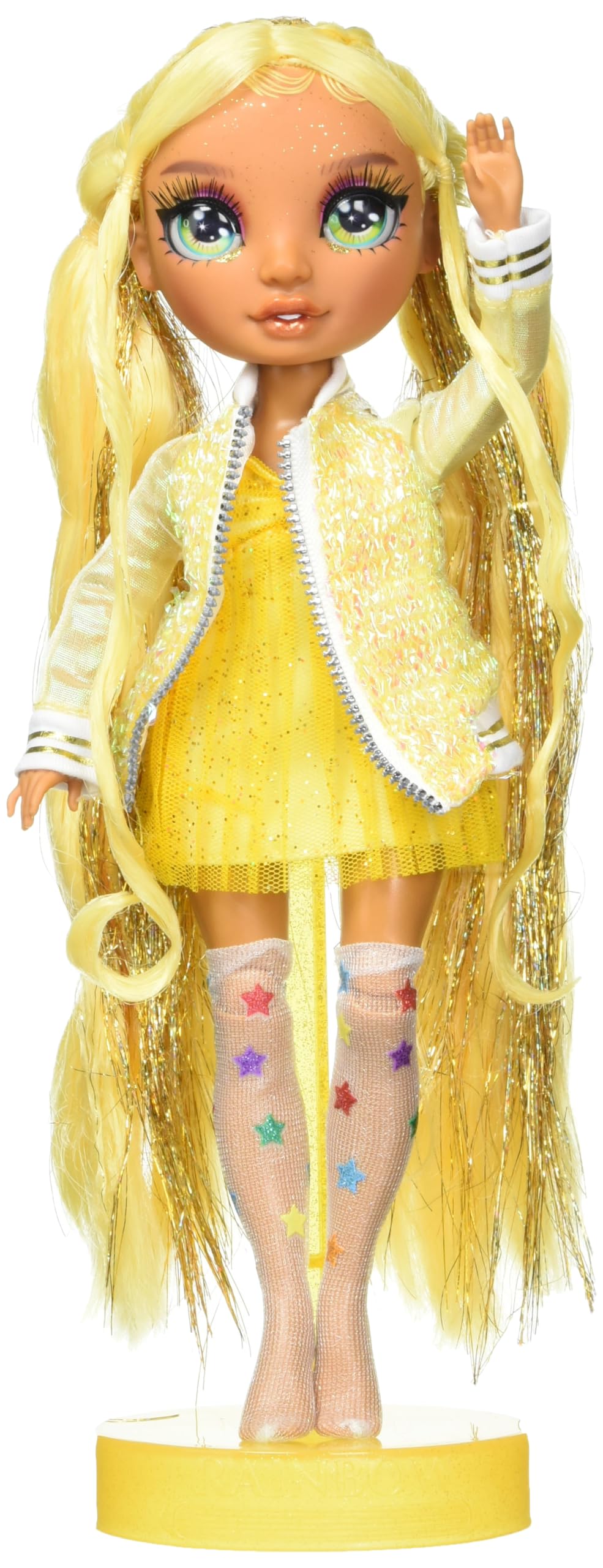 Rainbow High Sunny: Yellow Shimmer Doll with Slime Kit & Magical Pet | 11-Inch Posable Fashion Doll