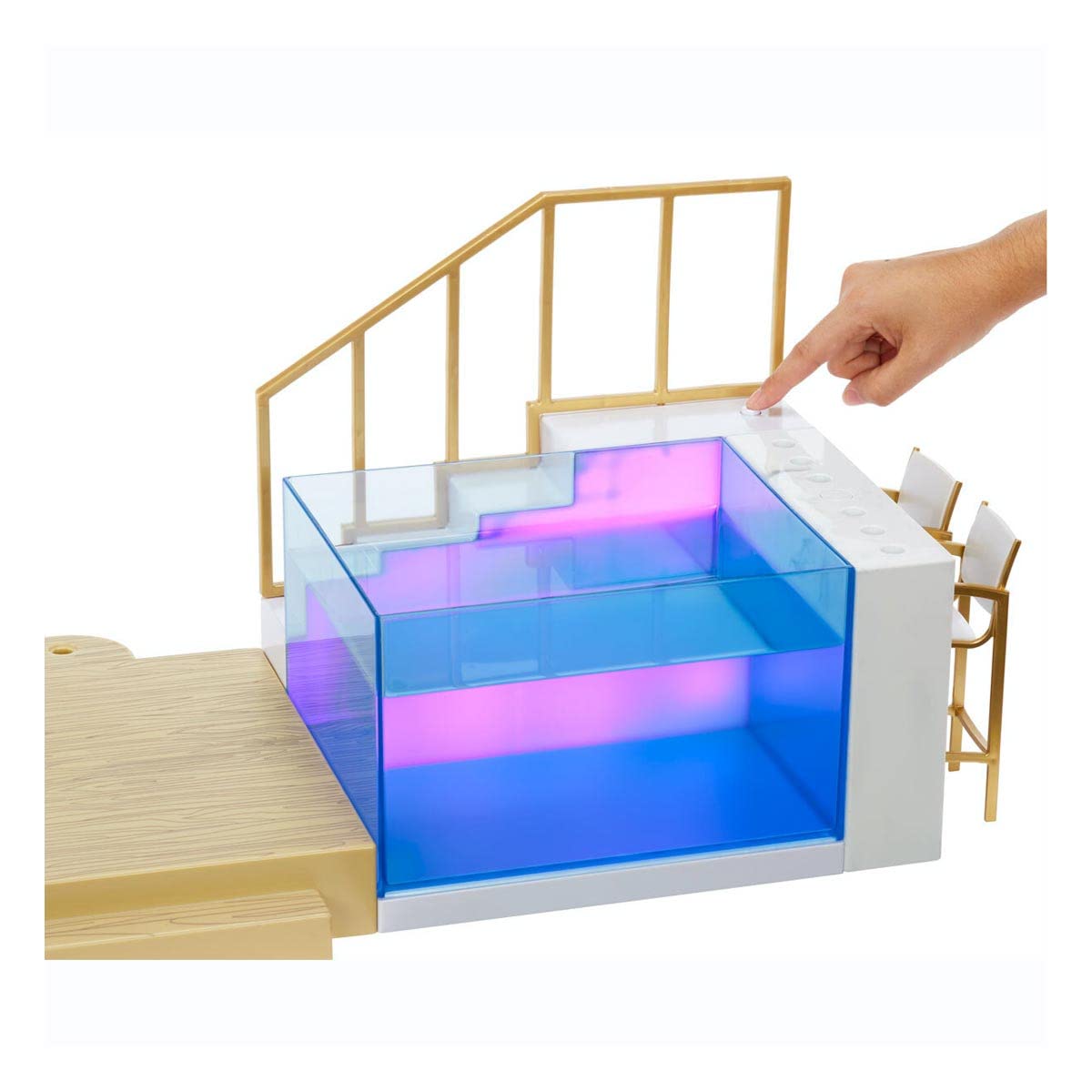 Rainbow High Color Change Pool Playset: 7-in-1 LED Pool & Adjustable Umbrella